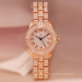 BS Women's Luxury Full Rhinestone Stainless Steel Quartz Watch Charm Fine Jewelry Gift Watches Ladies Analog Clock FA08040